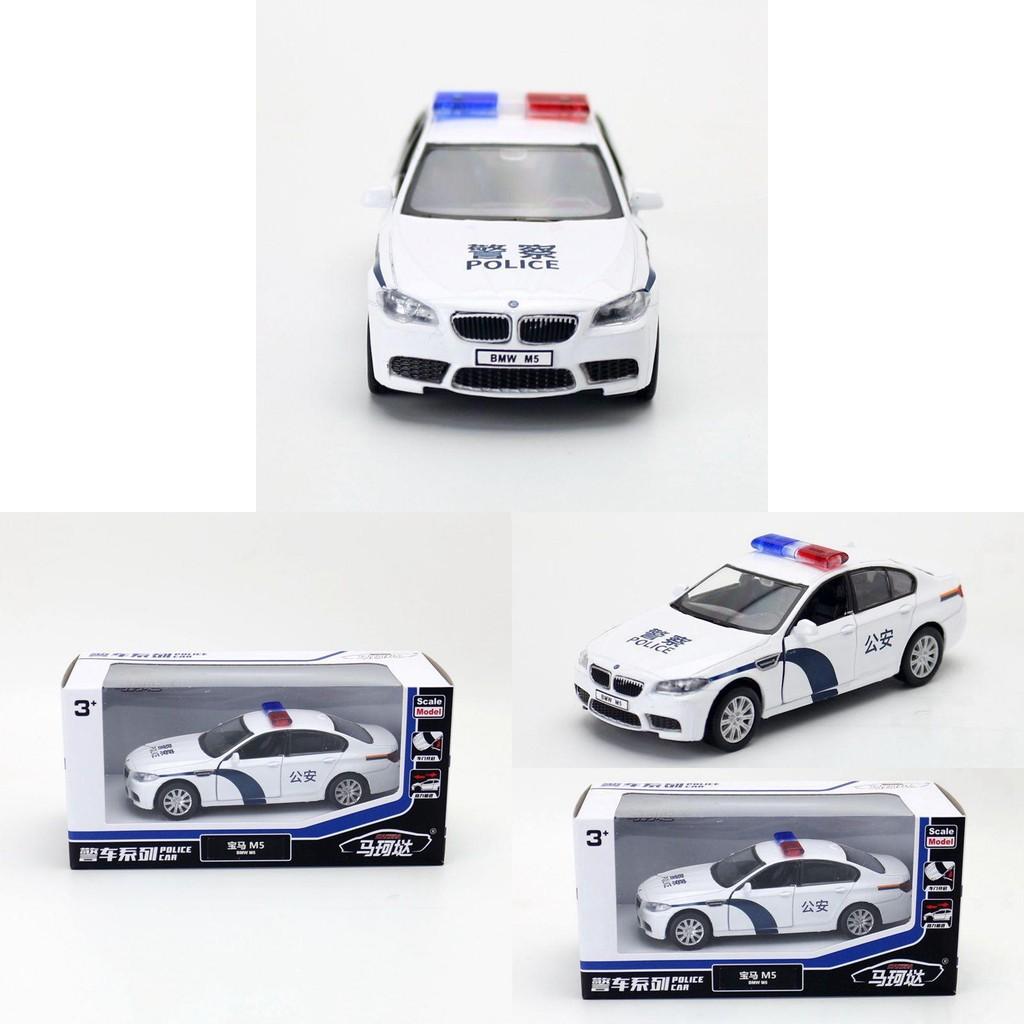 Alloy M5 Car Model 136 Scale Police Emergency Vehicle For Kids Collectors