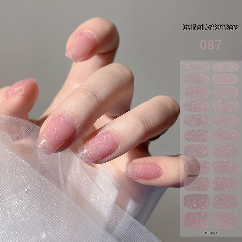 New Style Red Book Gel Nail Stickers: Semi-Western, Korean No-Bake Nail Art