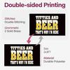 Bolcagob Titties and Beer That's Why I'm Here Funny Flag 2x3FT Double Printed Oktoberfest Decorative Flag Outdoor Tapestry Dorm Room Home College