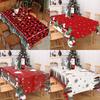 Christmas Themed Party Tablecloth, Christmas Desktop Decoration, Santa Claus Snowflake Deer Pattern Tablecloth
