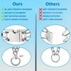 Adjustable Dog Training Chain Rubber Tips Safe Design Prong Choke Collar Detachable Quick Release Buckle Pet Training Collar