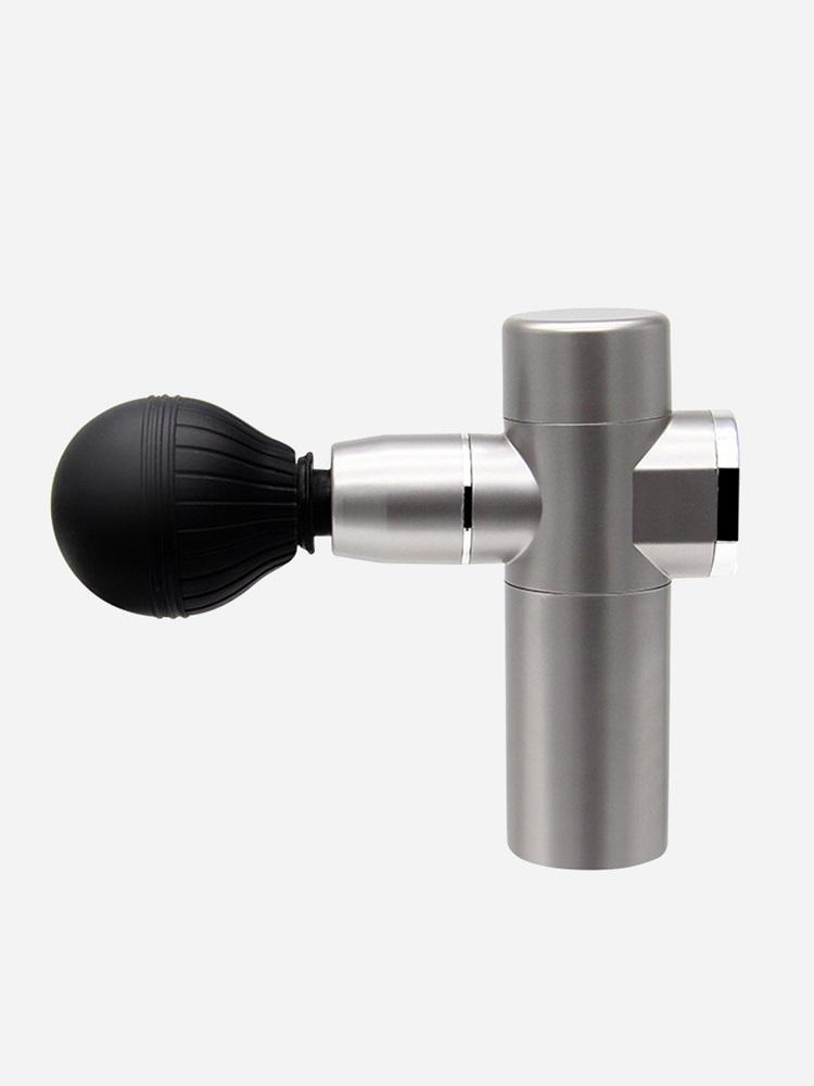 Silver Mini Vibrating Electric Fascia Gun Muscle Relaxation Massage Electric Impact Gun Fitness Exercise Care Tool