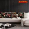2D Vintage Embossed Rose Throw Pillow Covers** Pattern Cushion Cover Suitable For Sofa Bedroom Car Pillow Cover