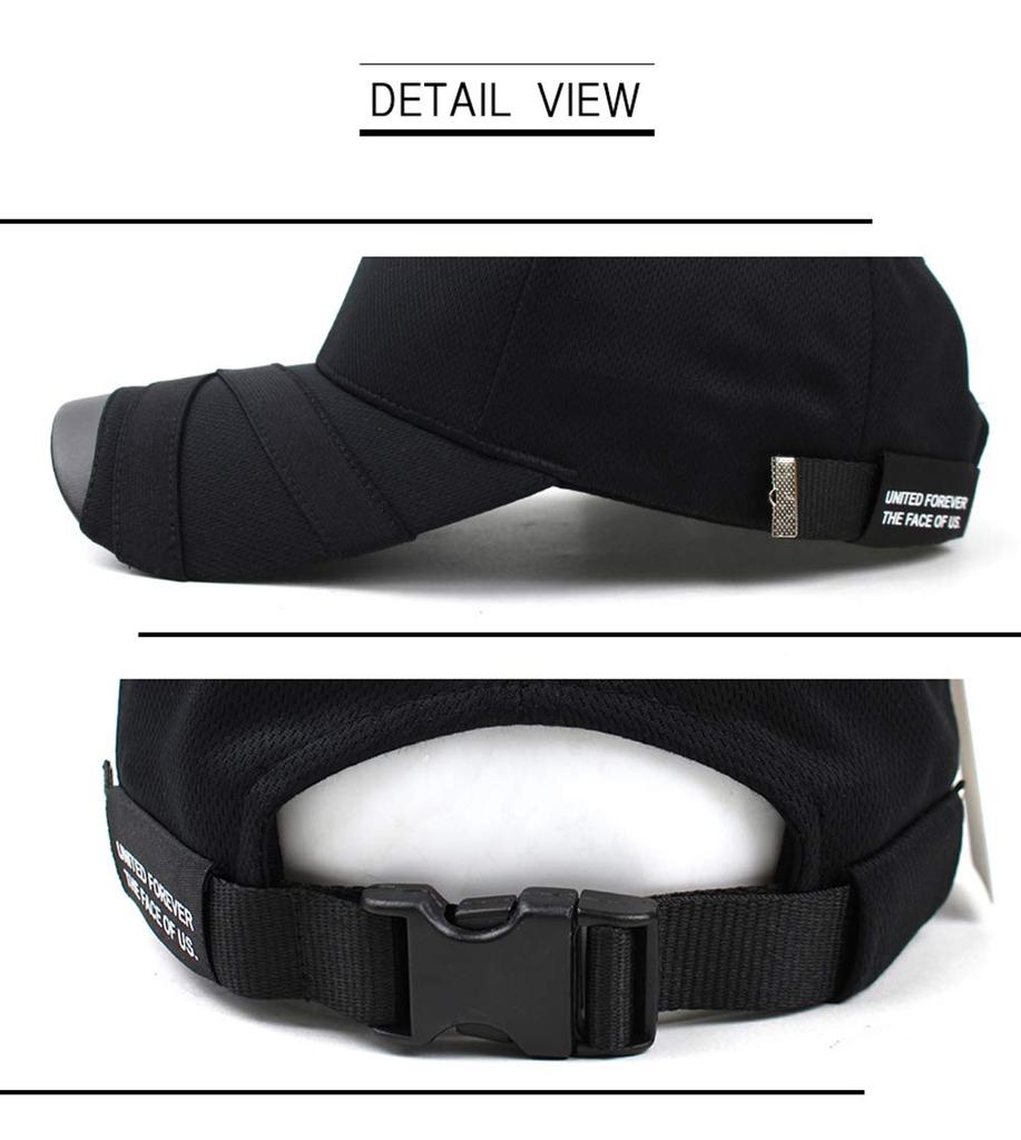 Coolmax Webbing Strap Casual Baseball Cap with Tag Large [TEAMLIFE] [Free Size] [Adjustable] (Black - Size)