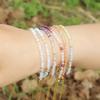 Natural colorful crystal bracelet, bohemian style, gift for girls, wives, girlfriends, grandmothers and grandmothers