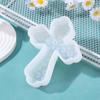 2Pcs Cross Shaped Silicone Mold for Craft Use Plaster Ornament Casting