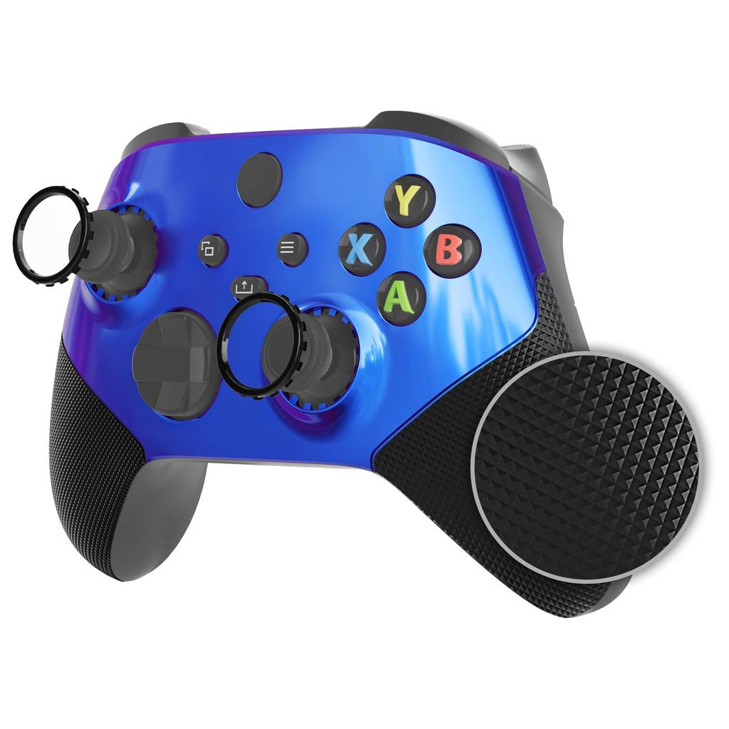 eXtremeRate ASR Version Redesigned Shell for Xbox Core Wireless Rubberized Grips for Improved Friction and Custom Faceplates for Xbox Series X S