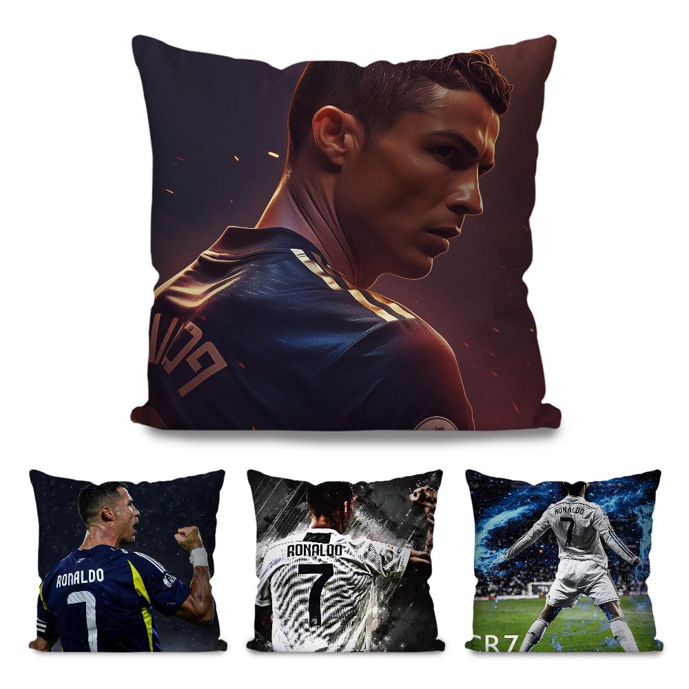 Panika Chen Unisex C-Cristiano R-Ronaldo Cr7 Pillow Case Square Pillow Bedroom Sofa Leisure Comfort Cushion Car Living Room Home Decoration 40X40