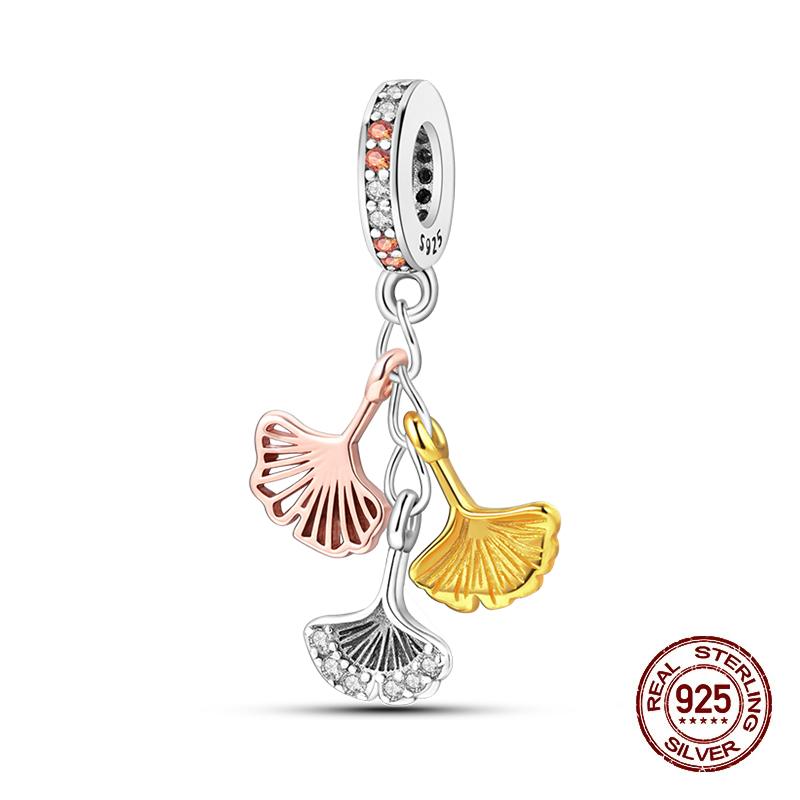 Autumn New Copper Brown Maple Leaf Pumpkin Bee Charms Bead Fit 3Mmoriginal Bracelets Diy Jewelry Warm Gift