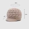 Autumn Winter Women's Hat Thick Wool Hat with Duck Tongue Middle-Aged and Elderly Knitted Hat Mother Hat Pullover Hat