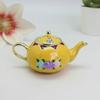 Elegant Cloisonnes Teapot Jewelry Box Alloy Ornament With Colorful Enamel For Wedding Gift Home Decoration