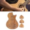 Guitar Pick Box Engraved Guitar Portable 3 Wooden Picks and Storage Case for Birthday Christmas