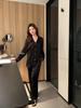 2026 Women's Luxury Ice Silk Lace Hollow Long Sleeve Pajama Set