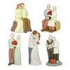 Romantics Loving Elderly Couple Figurine Resins Anniversary Statue Valentines Day Figures Gift for Parent Grandparents