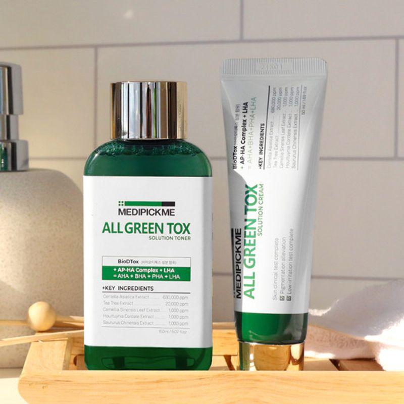 Medipick Me All Green Tox Solution Cream + Toner 2-piece set