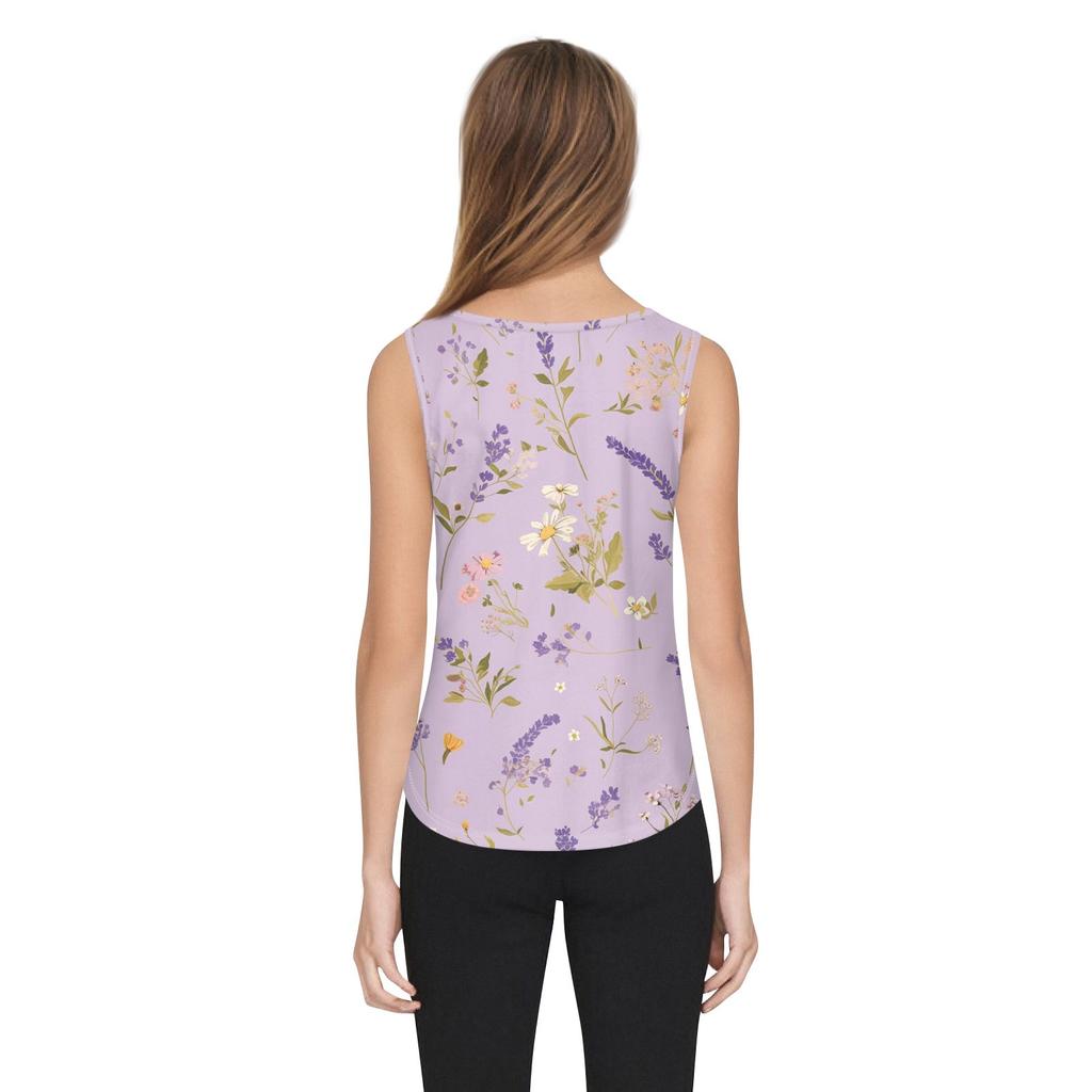 Women's Fashion Casual Basic Pleated Plain Button Square Collar Sleeveless Vest Print Summer Tank Tops