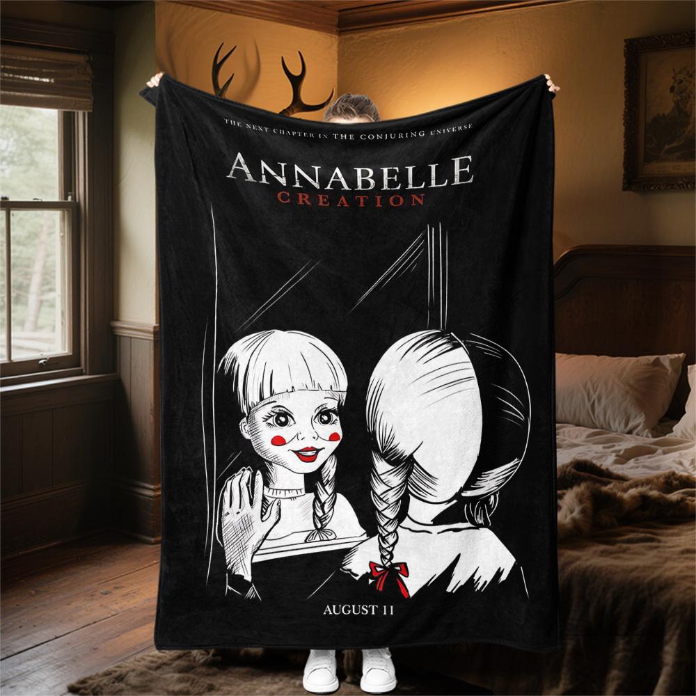 1PC Annabelle Creation Outdoor Flannel Blanket Soft Plush Decor for Picnics, camping,Bedroom, Playroom, Office1150A