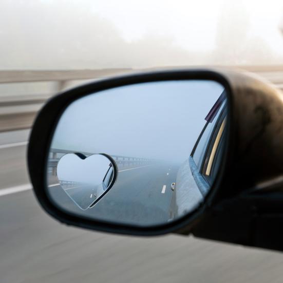 2Pcs Heart Shaped Blind Spot Mirrors for Cars Anti-breaking Convex Rearview Mirror Wide Angle Convex Mirror Stick-On Side Mirror for Enhanced Safety