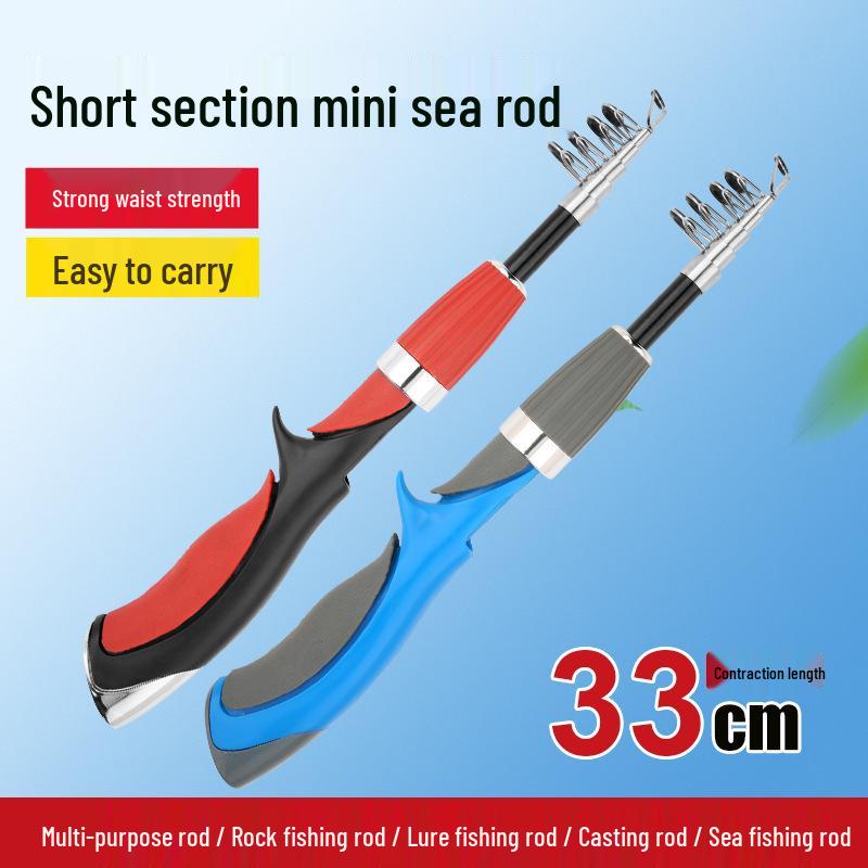 Cross-Border Fiberglass Mini Sea Casting Rod for Shore & Raft Fishing