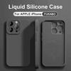 Luxury Shockproof Liquid Silicone Case For Apple iPhone 14 13 12 11 15 Pro Max Plus Lens Bumper Cases Soft Protection Back Cover