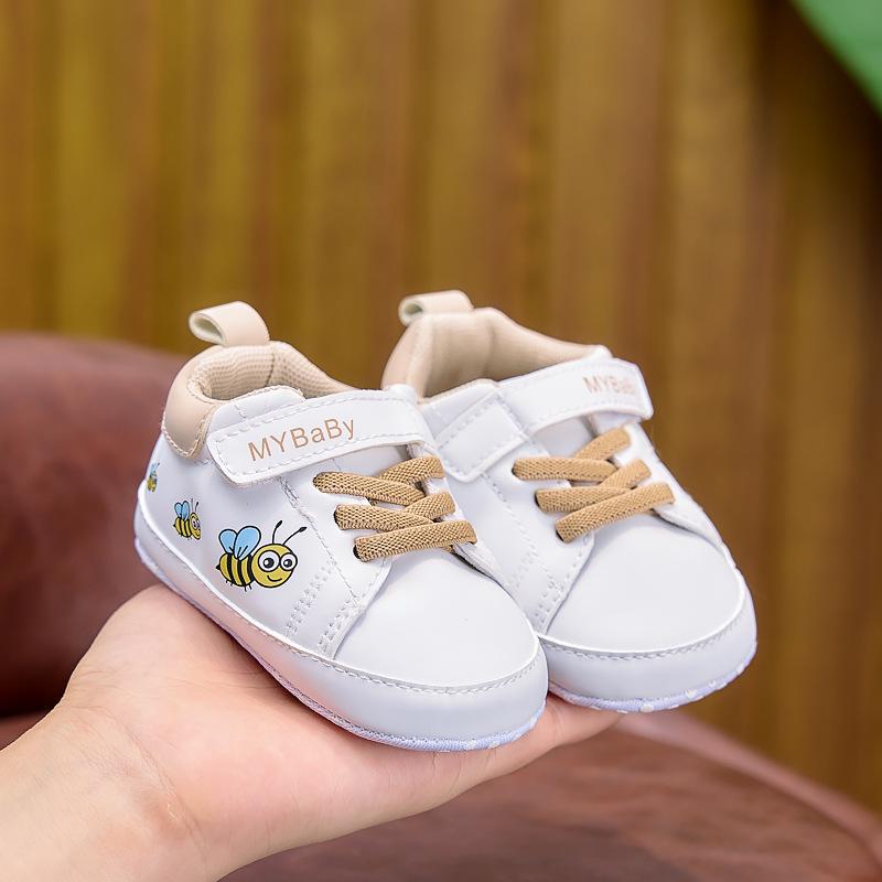 Miękkie buty sportowe dla niemowląt (0-12 miesięcy) - Białe Sneakersy do Chodzenia