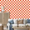 Peach and White Checkerboard Wallpaper for Living Room and Bedroom 50x1000