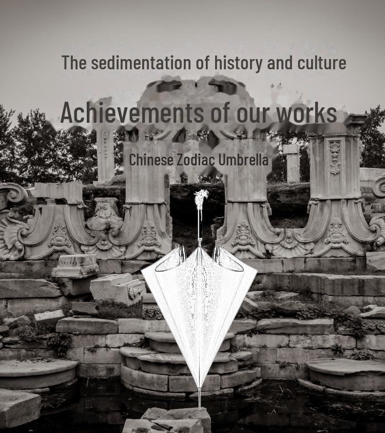 Umbrelă de golf rezistentă la ploaie de înaltă densitate pentru bărbați, cu zodia chinezească, pentru afaceri