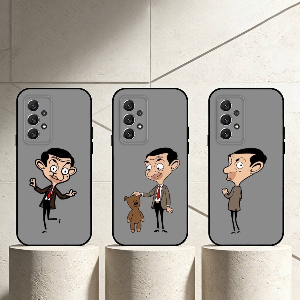 M-Mr. Bean Phone Case For Samsung S25,24,21,22,23,30,Ultra,20,Plus,Fe,Lite,Note Soft Black Cover