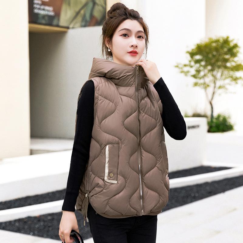Autumn and winter new down cotton vest female students loose vest wear versatile vest vest jacket