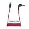 Stretchable 40Cm 3.5Mm To Type C Mics Cable For RODE Wireless GO/GO II Mics With Reinforced Stress Relief Design