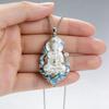 Ethnic Imitation Jade Pendant Necklace Chinese Vintage Charm Jewelry For Men Women Daily Outfit Festival Gift Use