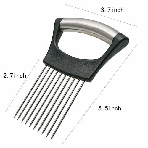 Stainless Steel Onion Holder for Slicing, Onion Slicer Holder, Onion Cutter for Slicing Onions, Tomatoes, Avocados, Eggs and Other Vegetables, Kitchen