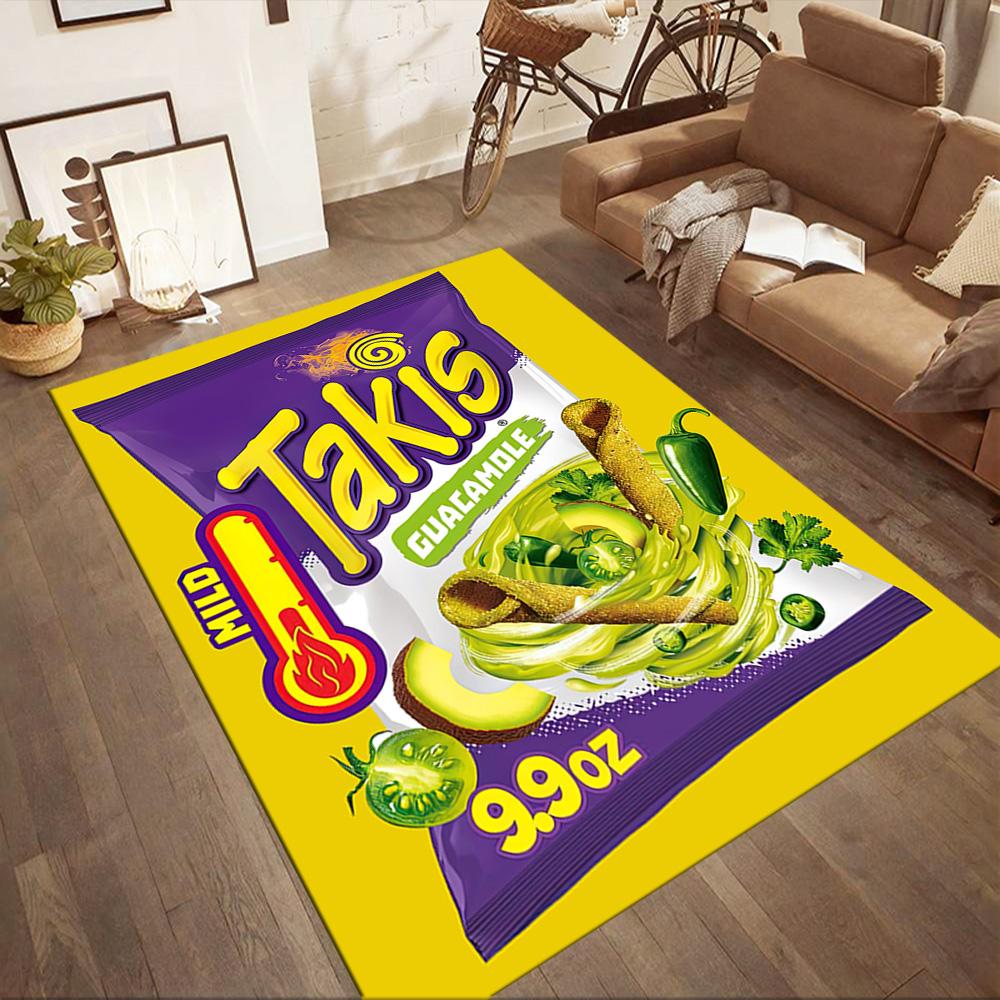 Limitierte Edition Takis Churro Geschmack Quadratische Teppiche sind eine großartige Wahl für Wohnzimmer, Schlafzimmer, Heimdekoration und als Geschenke.