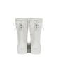 Covernat Woman Clover Heart Back Lace-Up Rain Boots Mid-Length Ivory