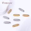 Inlaid Zircon Beads Separators Jewelry Making Supplies DIY Beading Jewellery 18K Gold Plated 2/3 Holes Oval Separators For Beads