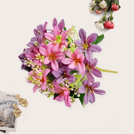 Artificial Flower 18 Forks Realistic Vivid Floral Arrangement Table Scene Artificial Flower