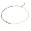 Elegant Mixed Color Stone Dopamine Beaded Necklace for Women - Rainbow Niche Fashion Clavicle Chain