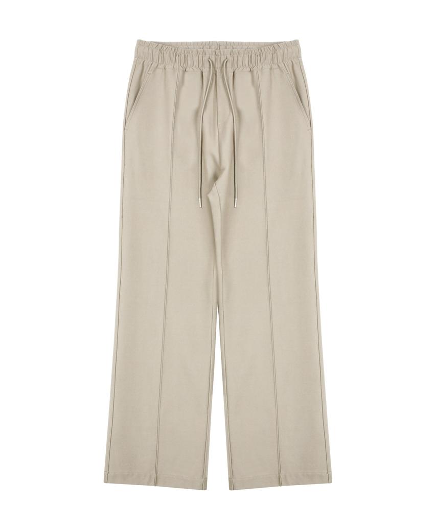 Nodeuyuumeon R/N Spandex Relaxed Elastic Waist Slacks [Beige]