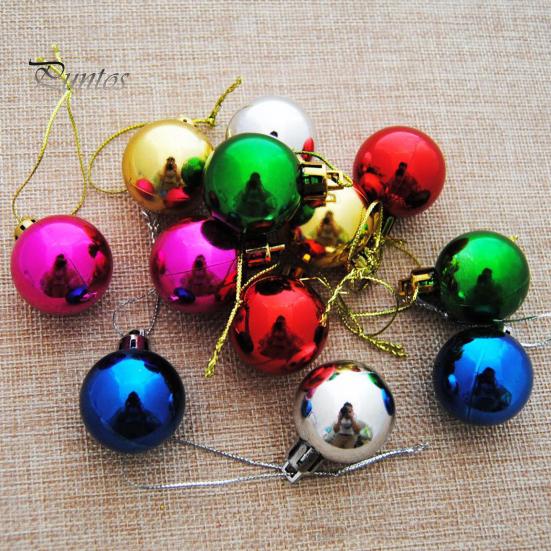 12Pcs 3cm Delicate High Gloss Festival Prop Lightweight Xmas Party Decoration Mirror Disco Ball Pendant Supplies Christmas Hanging