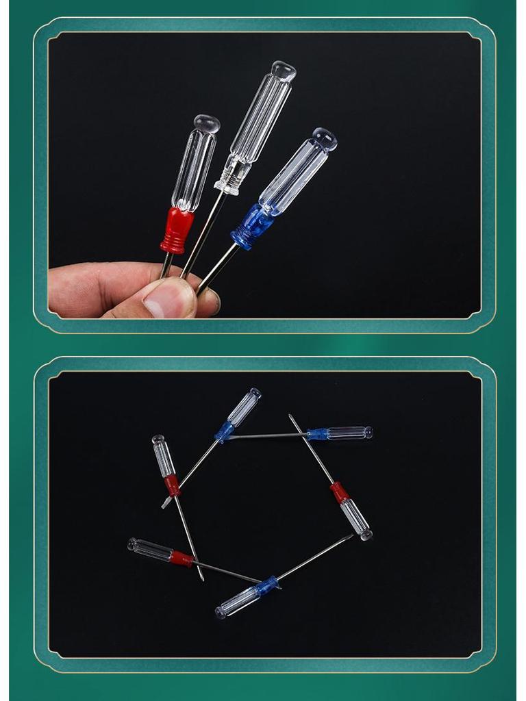 Clear Handle 3MM Mini Crystal Screwdriver - Cross and Flathead