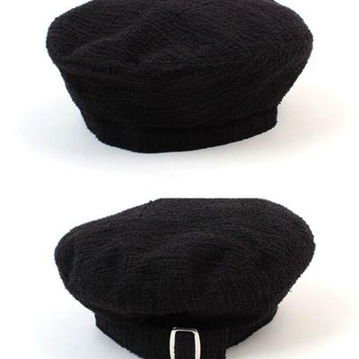 Universal Chemistry Belted Black Tweed Beret Beret