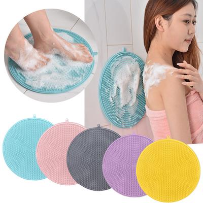 Silicone Lazy Person Rubbing Back Artifact Bath Towel Massage Back Wall Pad Strong To Mud Bath Wipe Silicon Bath Body Brush
