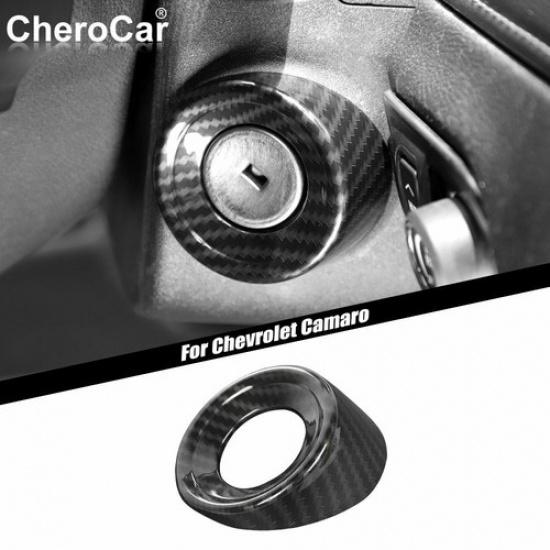 

Carbon Fiber Start Key Socket Trim Decor For 10-15 Chevrolet Camaro Accessories