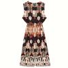 Women's Plus Size Sleeveless Boho Printed Long Dress – Casual Summer Dress (XL-5XL)