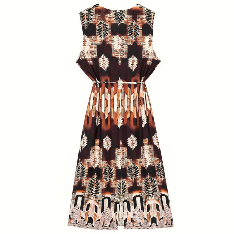 Women's Plus Size Sleeveless Boho Printed Long Dress – Casual Summer Dress (XL-5XL)