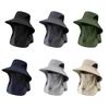 Fishing Wide Brims Sun Hat Outdoor Climbings Mesh Fisherman Hat Fishing Casual Hat Unisex Camping Bucket Hat
