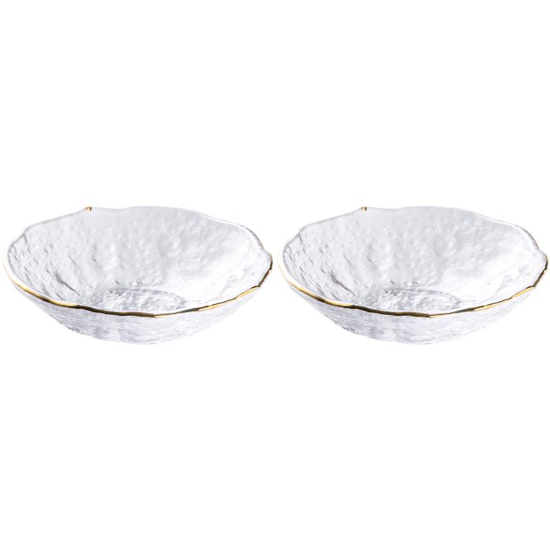 IJARL Elegant Glass Fruit & Dessert Plate Set (2-Pack)
