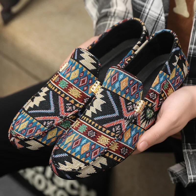 Summer Outdoor Men's Casual Shoes Breathable Man Loafers Lazy Shoes Comfortable Walking Sneakers Non-slip Flats Driving Shoes