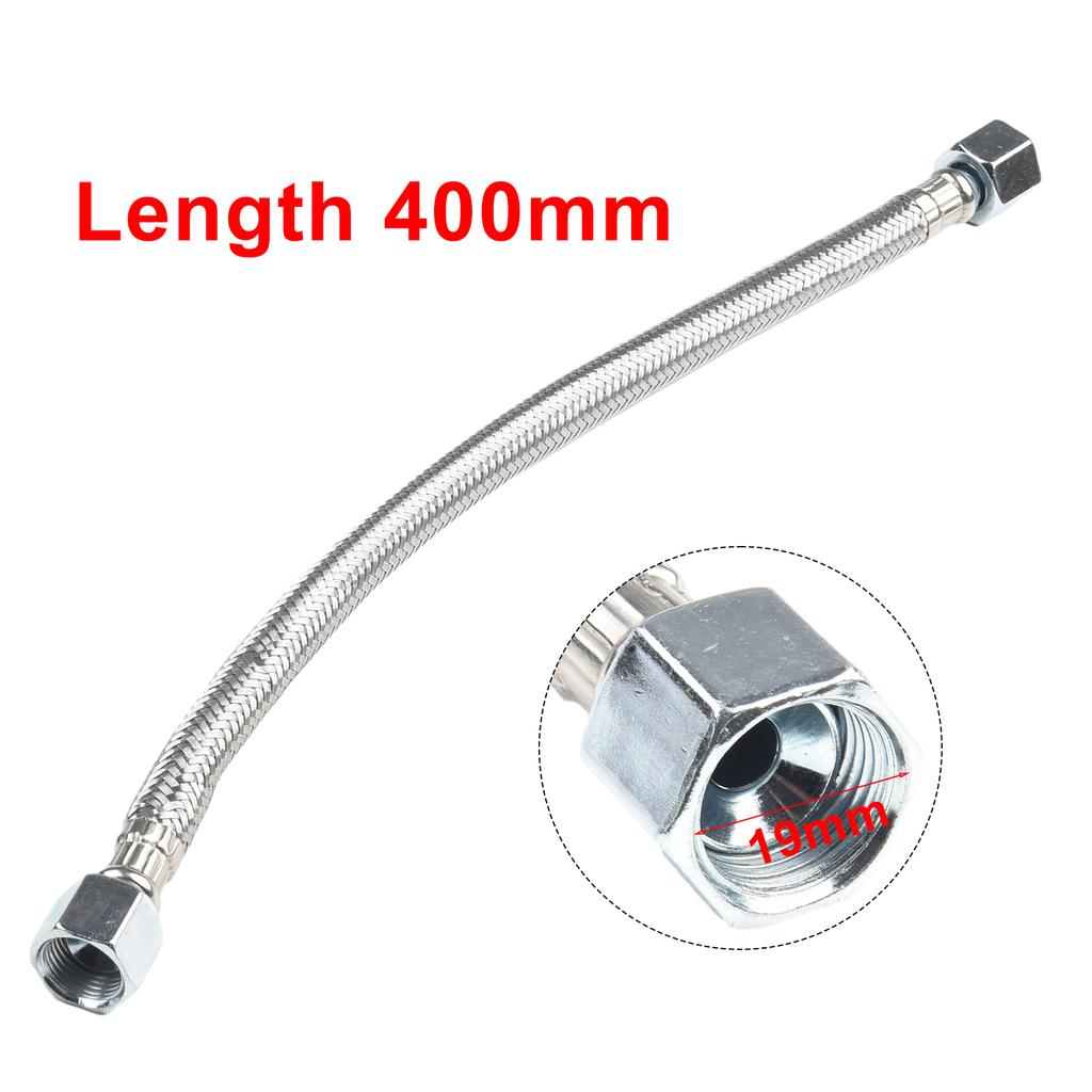 Practical Air Compressor Tube Connector 1pc 400mm 14/16/19mm Extension Hose Home Improvement Replacement Silver