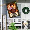 Thanksgiving Turkey Decoration Banner , Double-Sided Polyester Garden Display, Lawn & Patio Decorative Sign, Seasonal Festive "Happy Gobble" Illustrat